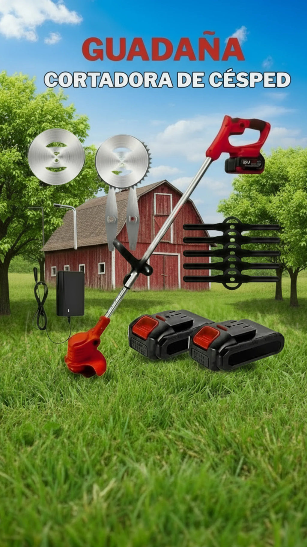 ¡Transforma tu jardín en minutos! 💥 Guadaña™ – con Batería Extra + Regalos